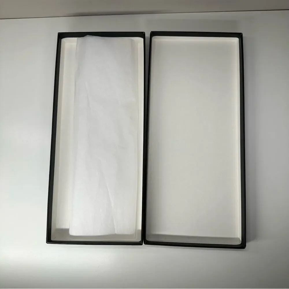 Gucci | Flat Long Gift Box | Black/White | Approx. L1.25 x W5.5 x H12.75 in